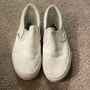 White Slip on Vans